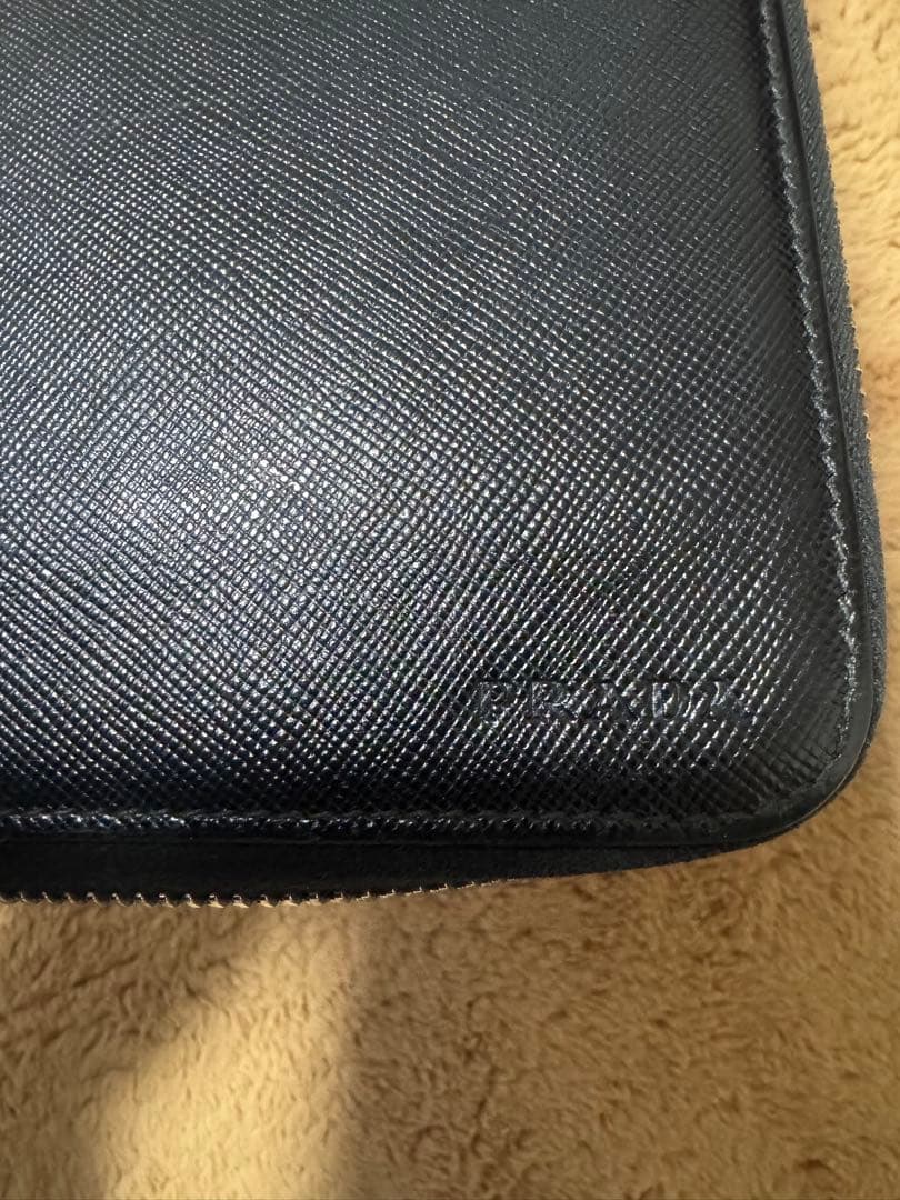 希少 極美品 PRADA サフィアーノレザー ジップアラウンド オーガナイザー