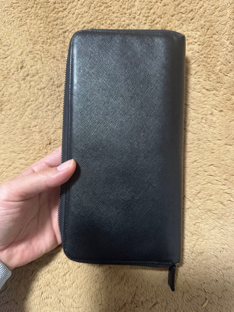 希少 極美品 PRADA サフィアーノレザー ジップアラウンド オーガナイザー