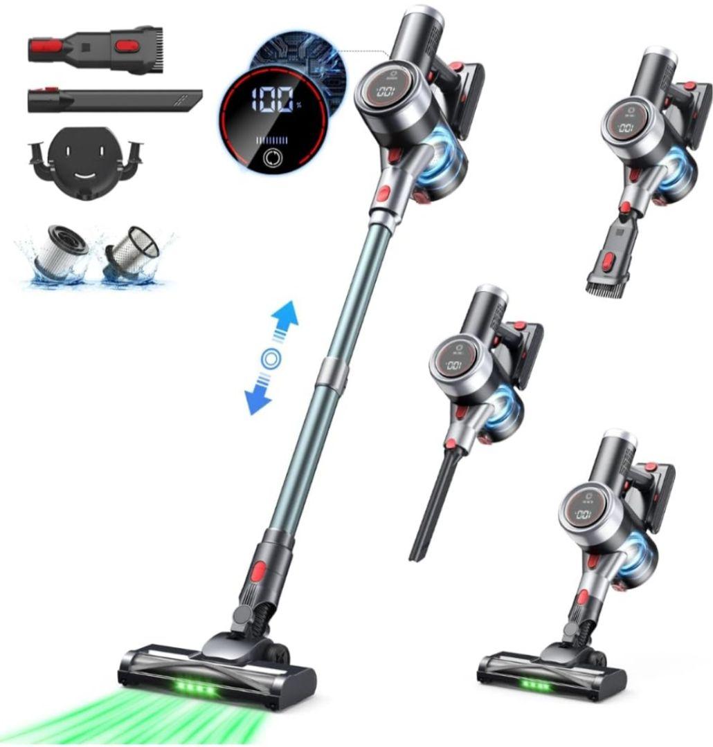 掃除機　コードレス掃除機　サイクロン式　3段吸引力　スティック　ハンディ　自立式