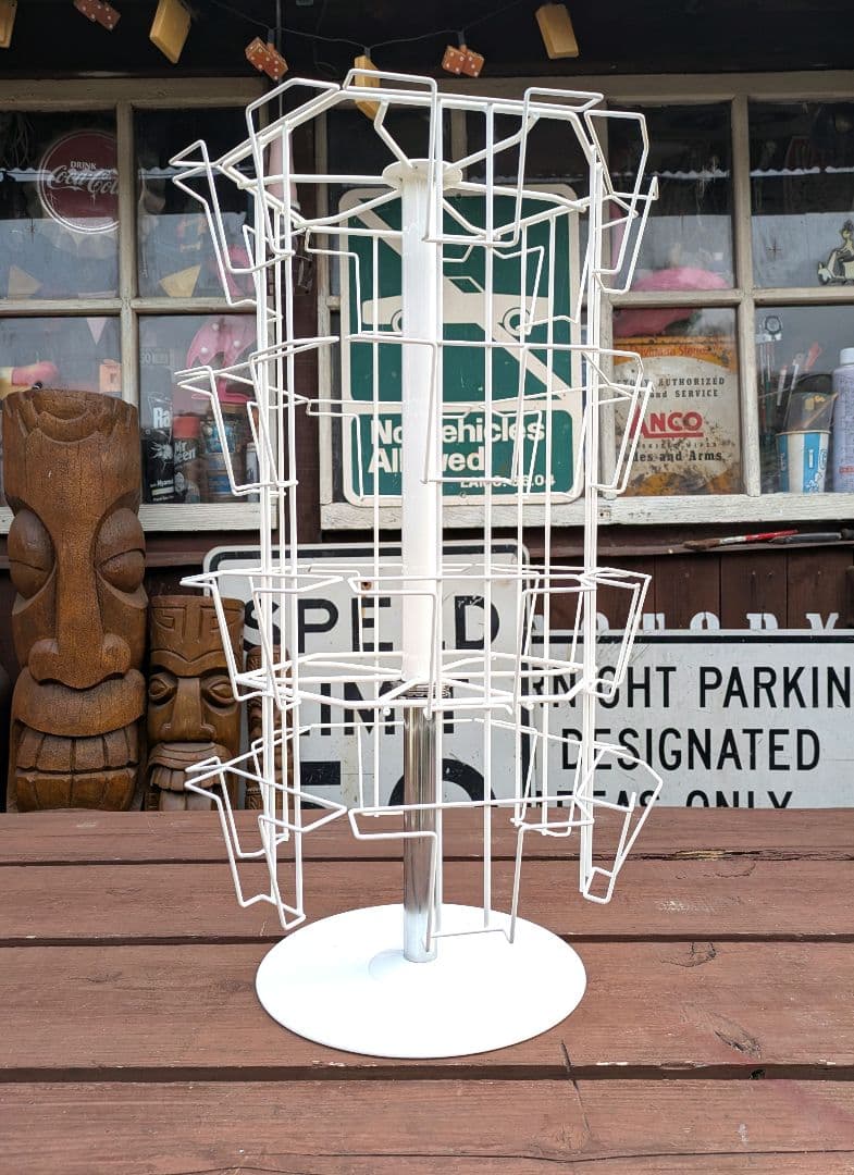 卓上ポストカード回転ラック　4段6面　店舗用什器