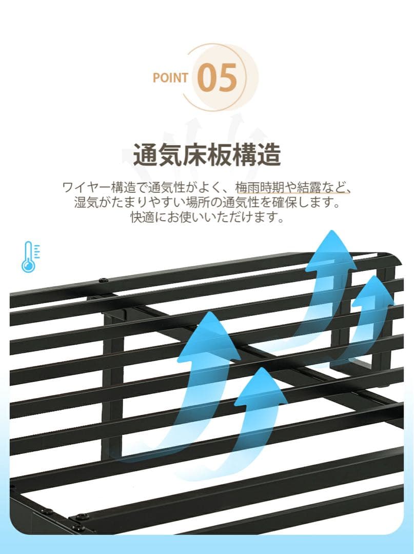 ★送料込み★ 棚・宮・脚・ヘッドボード付きローベッドフレーム ダブルサイズ