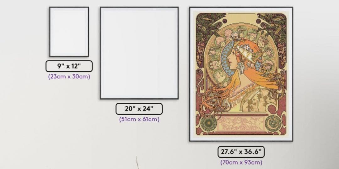 【匿名配送】ダイヤモンドアートクラブ（ DAC）ダイヤモンドアート　ミュシャ