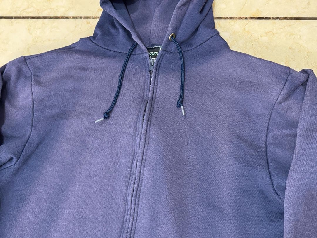 ◆鬼フェード茄子紺CAMBERサーマル付ジップパーカー90s USA製XL◆
