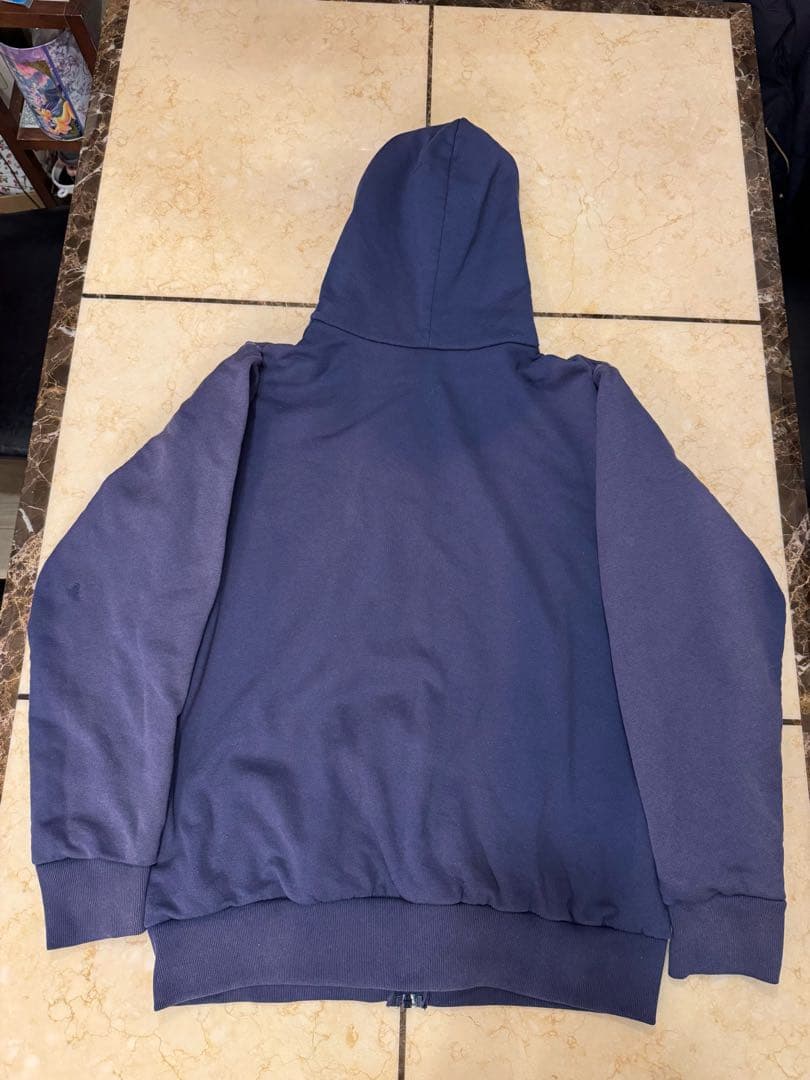 ◆鬼フェード茄子紺CAMBERサーマル付ジップパーカー90s USA製XL◆