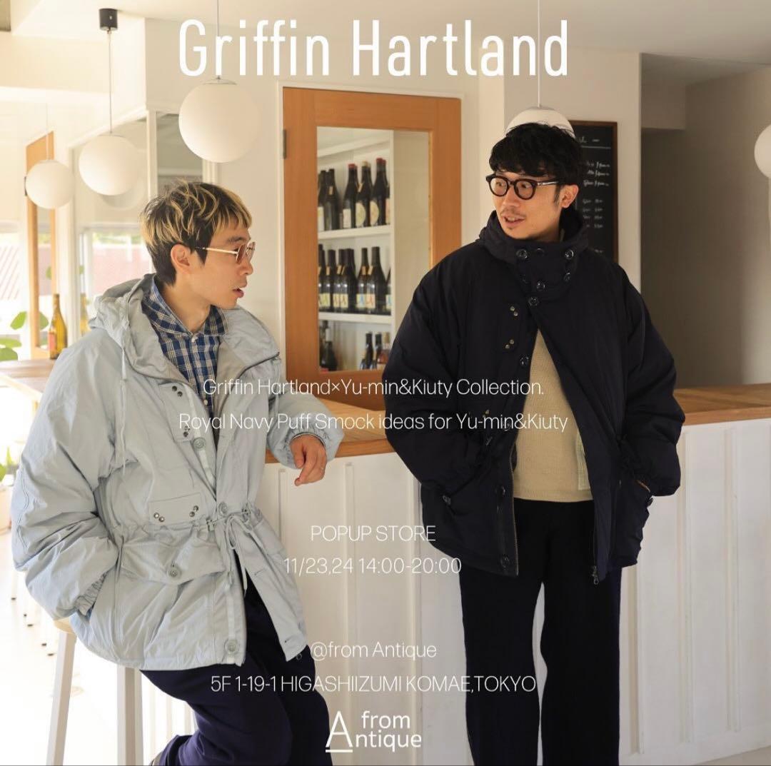ジャケット・アウター Griffin Hartland  Navy Puff Smock M