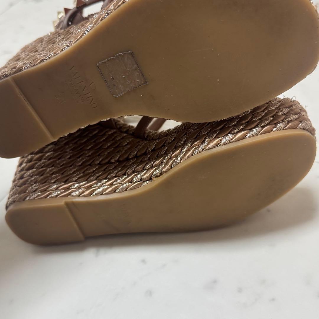 VALENTINO★ヴァレンティノ★スタッズ★ブラック★ウェッジサンダル 35