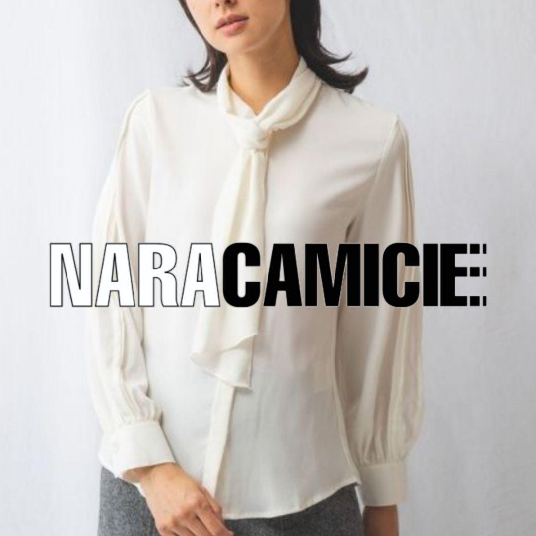 【ミッキー】ナラカミーチェ♦️セレモニー✨無地ボウタイ風ブラウス