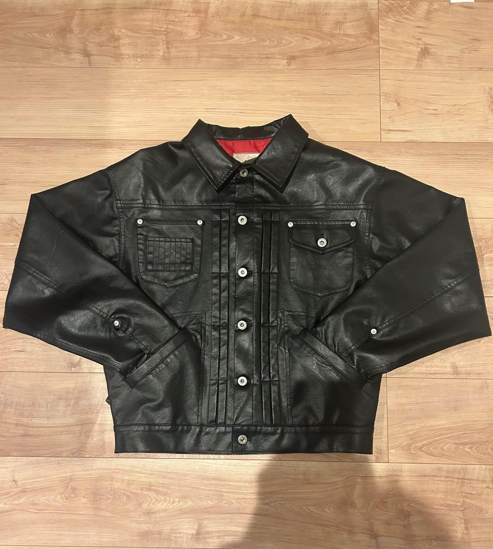 ジャケット・アウター ballsy denim jacket type leather jacket