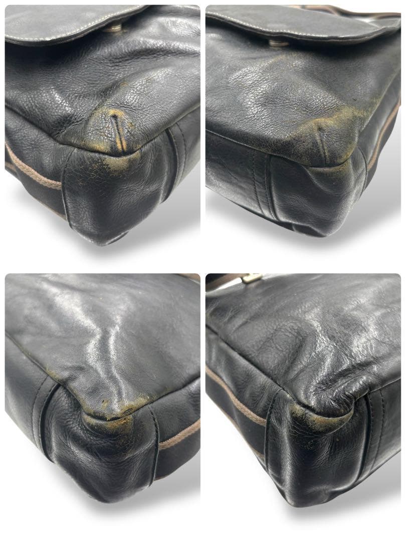 【良品】コーチ　ショルダーバッグ　メッセンジャー　斜め掛け　クロスボディブラック