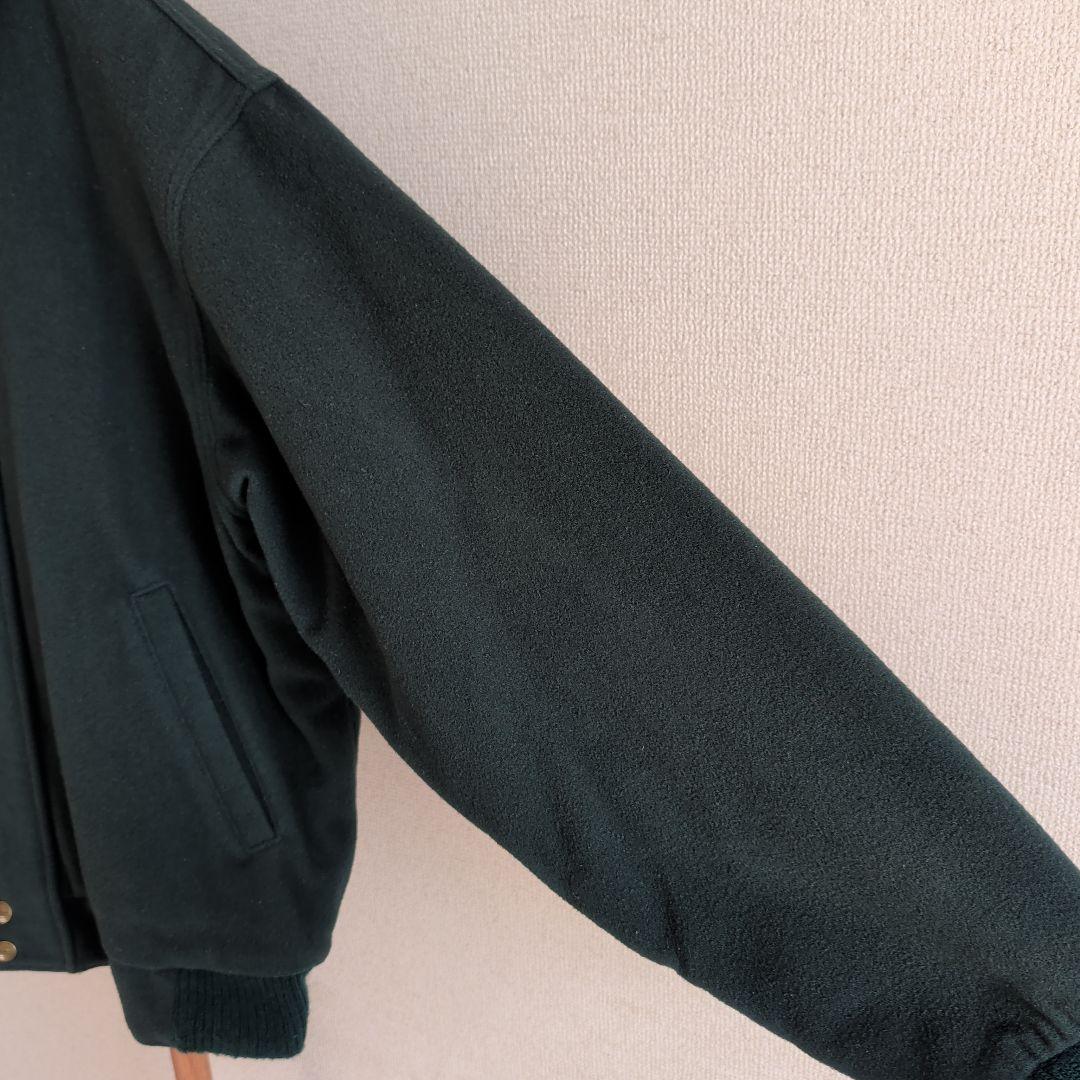 80s エルエルビーン ウールブルゾン レザー襟 ボンバージャケット USA製