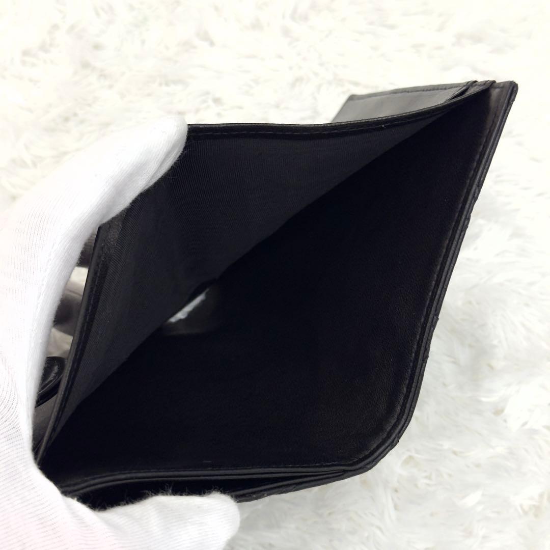 極上美品⭐️CHANELシャネル ココマーク ビコローレ Wホック 財布 レザー