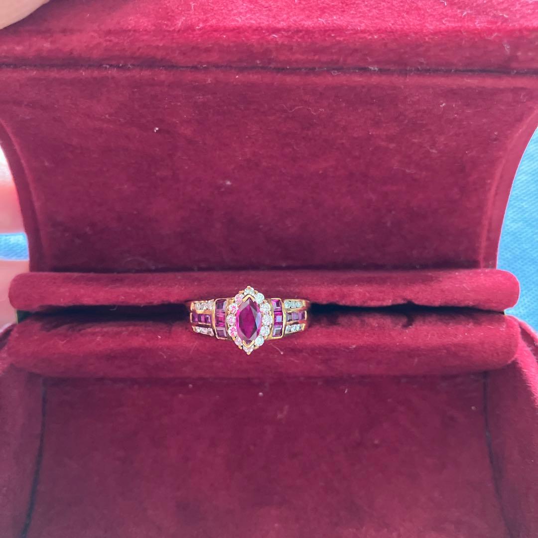 18金ルビー＆ダイヤ　指輪