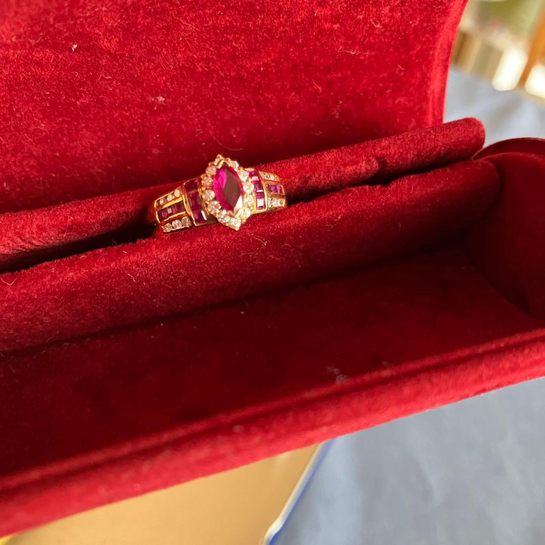 18金ルビー＆ダイヤ　指輪