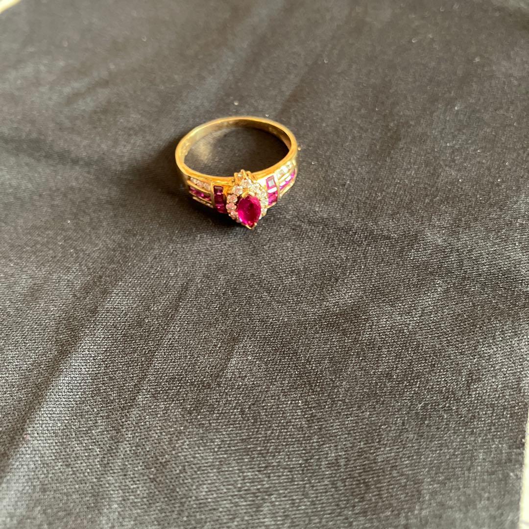 18金ルビー＆ダイヤ　指輪