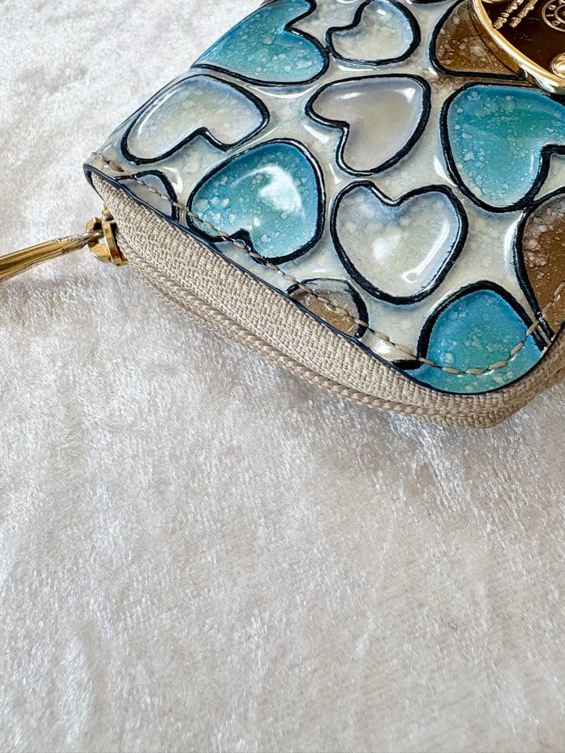 ATAO アタオ キーケース ベル ハッピーヴィトロ プラチナグラス ハート