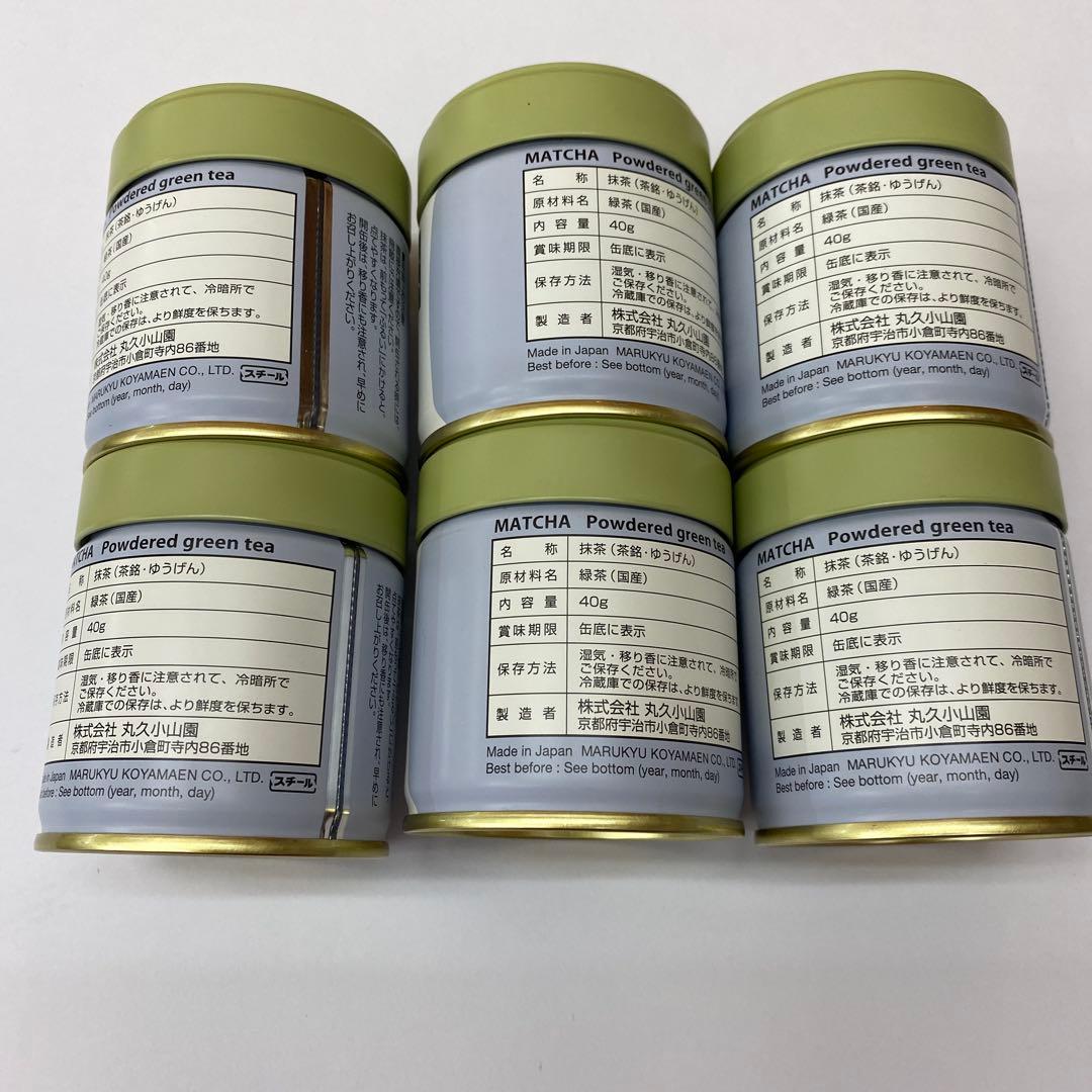 宇治丸久小山園抹茶 又玄40g✖️6缶セット