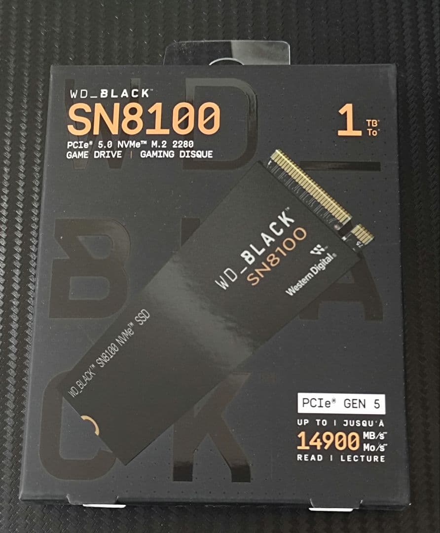 【新品】WD BLACK SN8100 1TB ヒートシンク非搭載