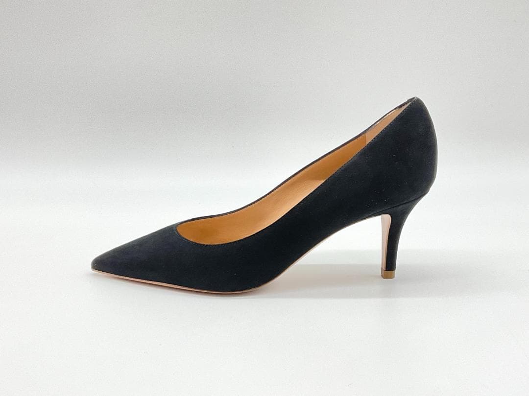 【新品】PELLICO スエードポインテッドトゥパンプス ブラック 34