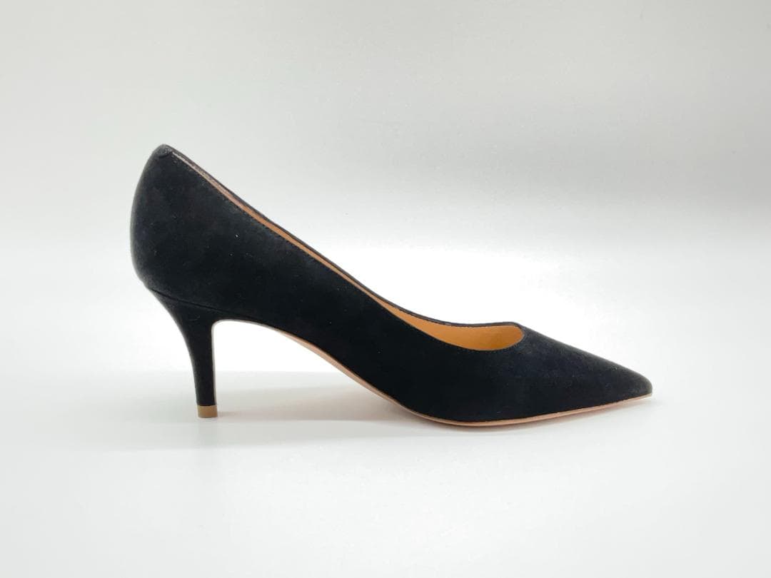 【新品】PELLICO スエードポインテッドトゥパンプス ブラック 34