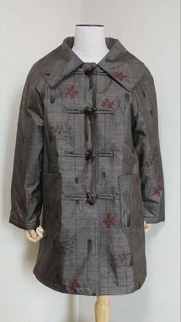 ☆ 大島紬リメイクコート（ダッフルスタイル）☆