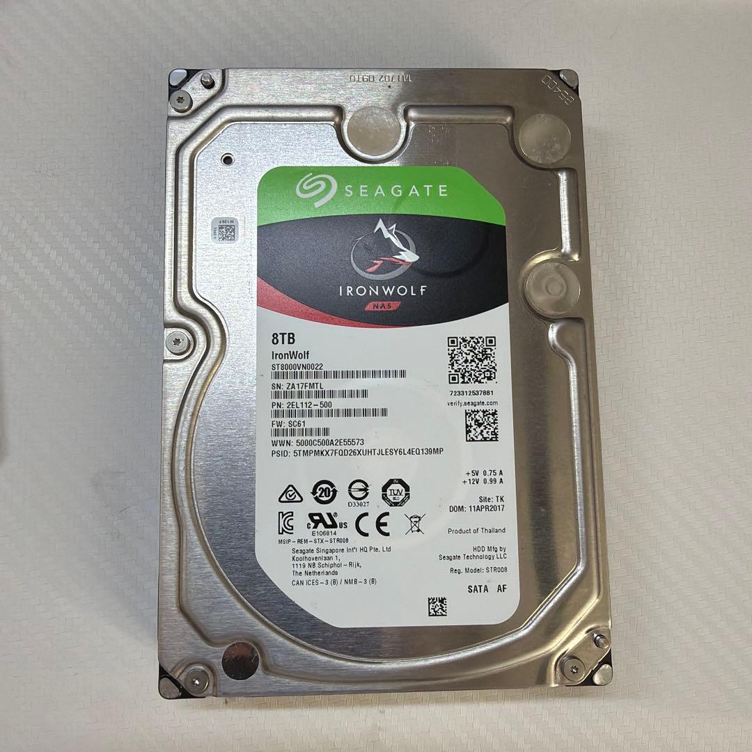 【中古】Seagate IronWolf 8TB HDD SATA