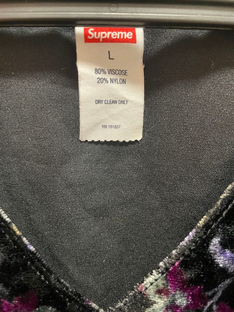 Floral Velour Baseball Jersey short セット