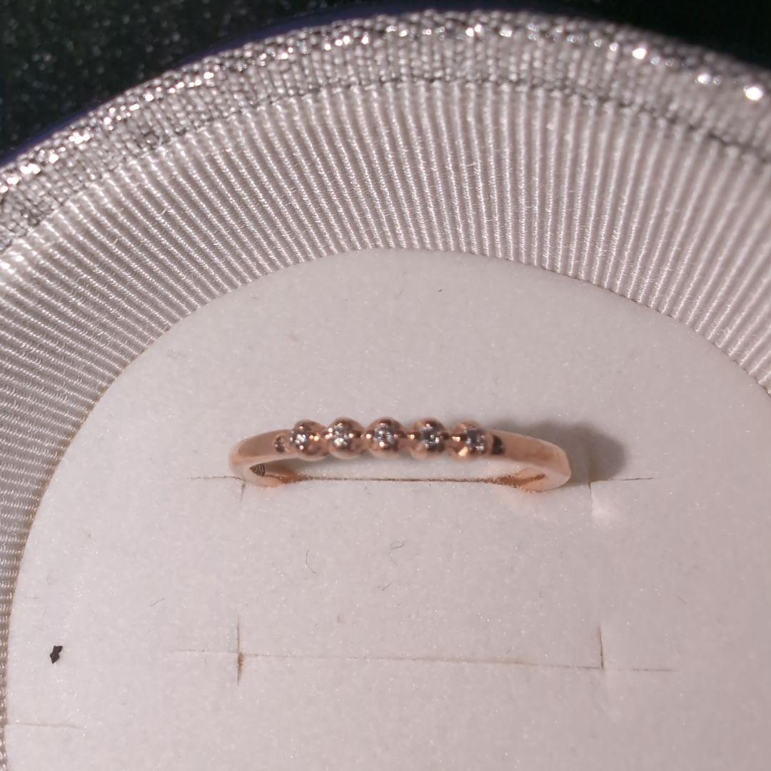 4℃ 10Kピンクゴールドリング８号　※ケース、箱無し配送