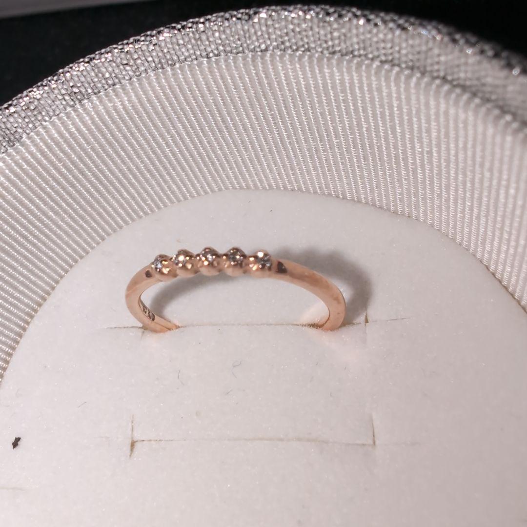 4℃ 10Kピンクゴールドリング８号　※ケース、箱無し配送