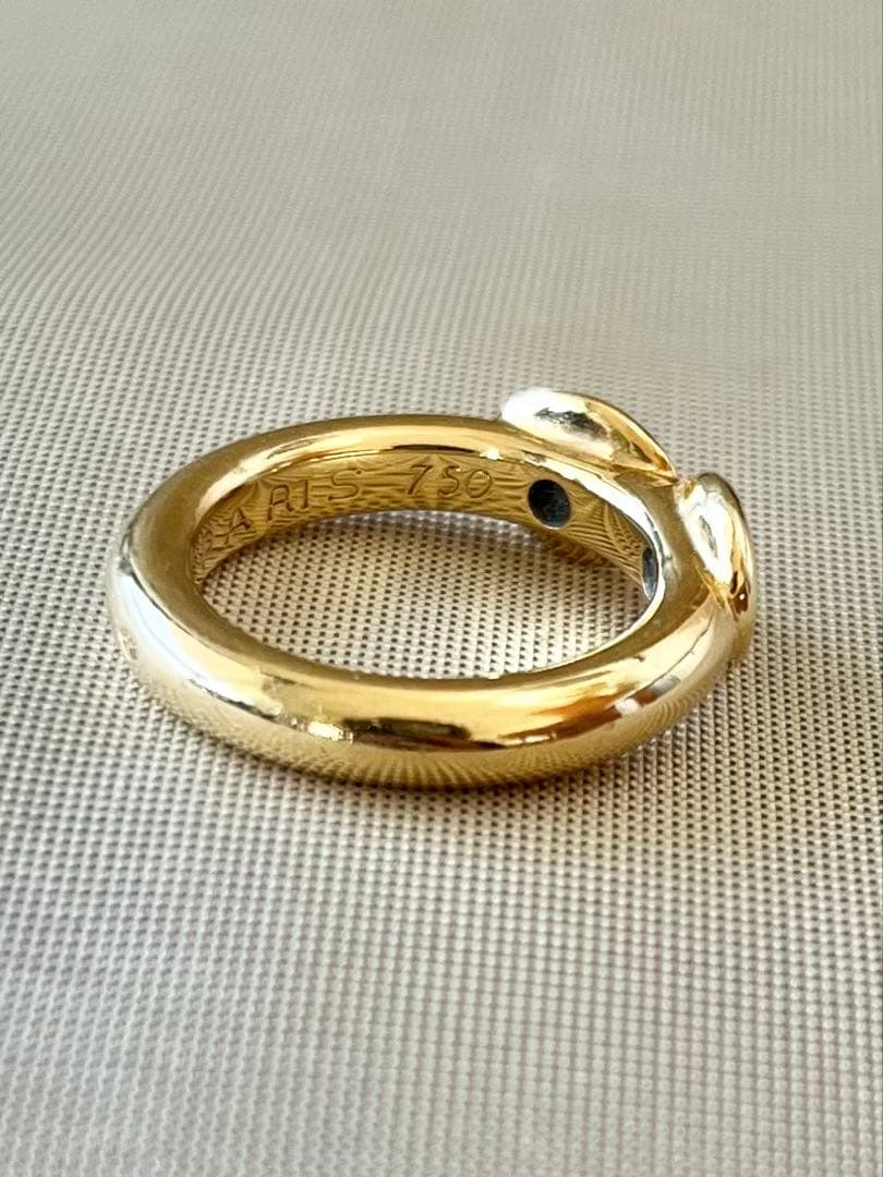 【CHAUMET】ショーメ　エメラルドサファイア　K18リング