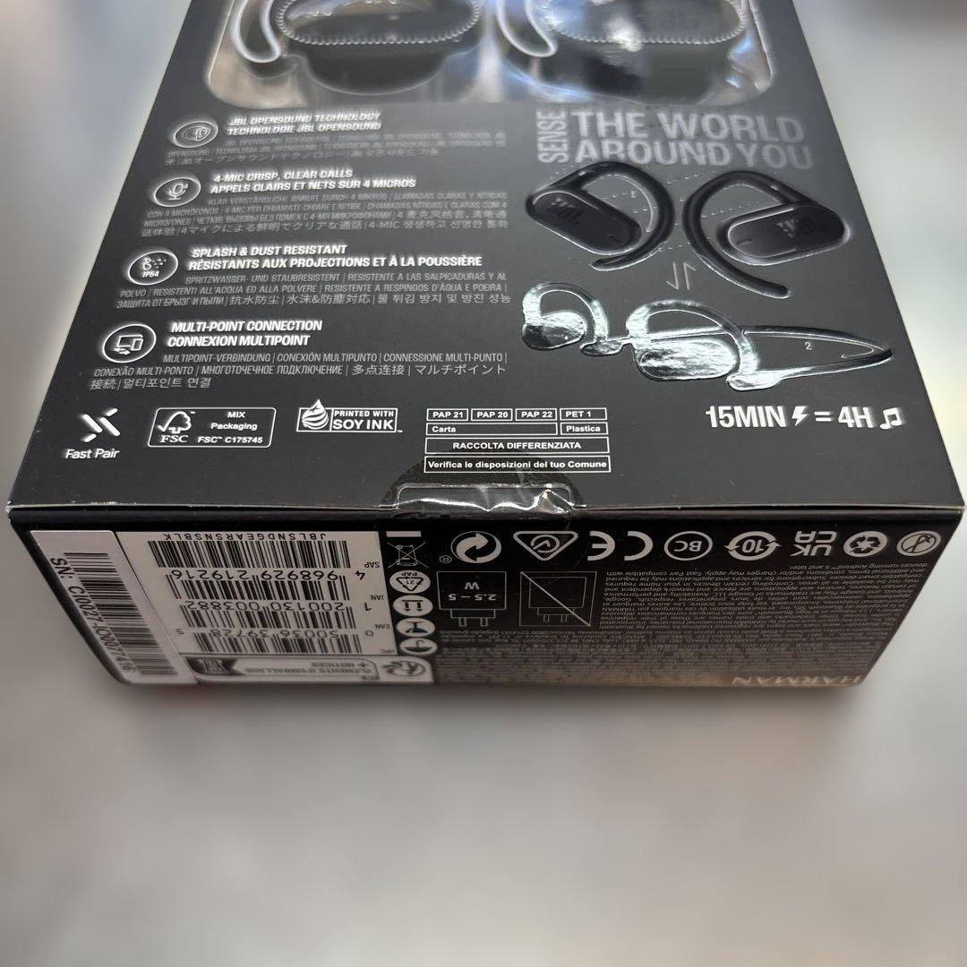 JBL SOUNDGEARSENSE ワイヤレスイヤホン　ブラック