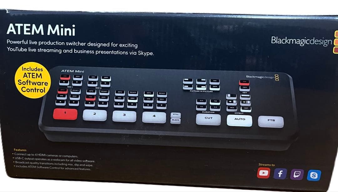 Blackmagic ATEM Mini マルチカメラスイッチャー　通電確認済