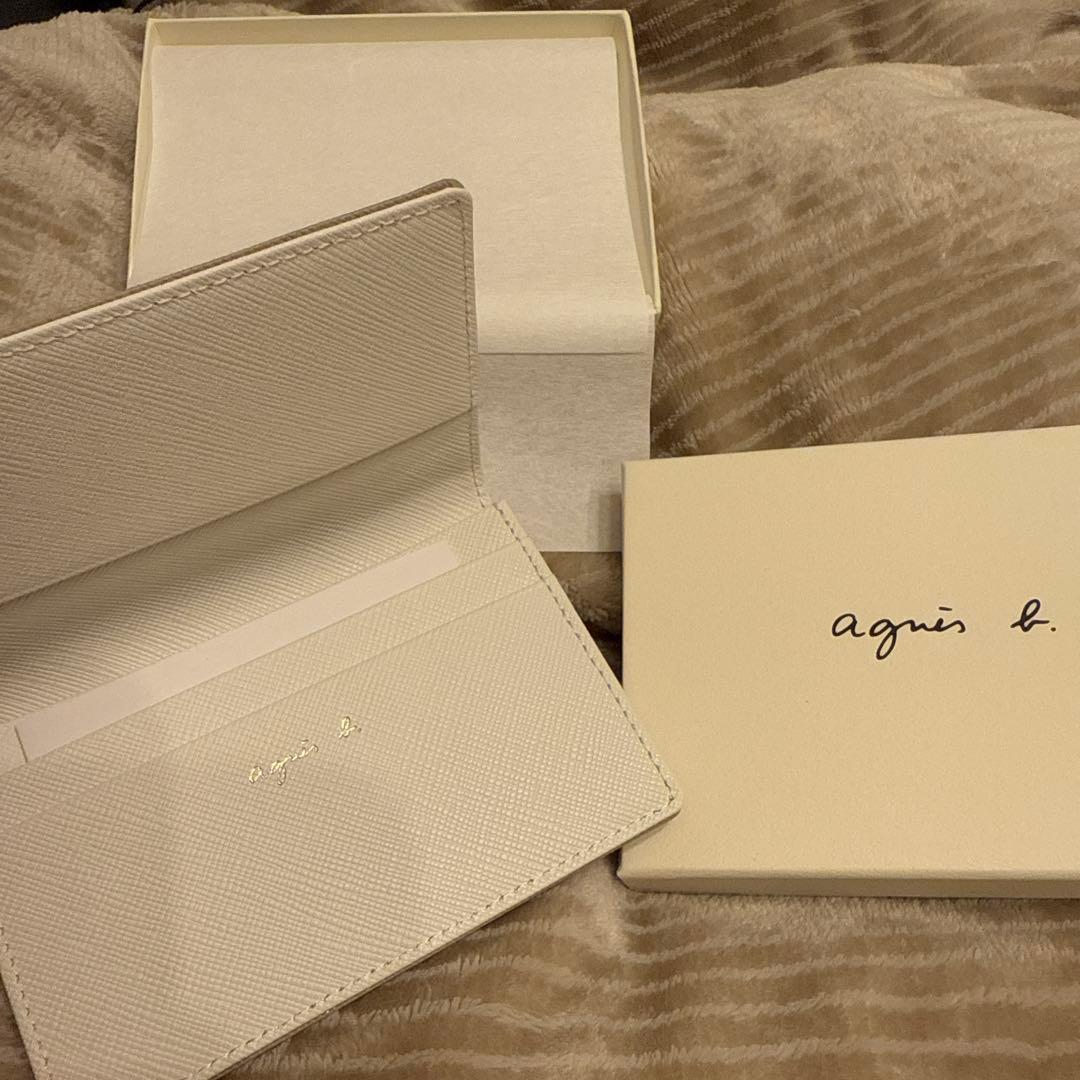 agnès b. 名刺入れ ベージュ