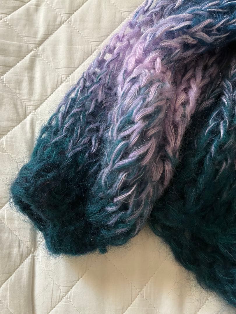 amuamu グラデーションニットカーディガン