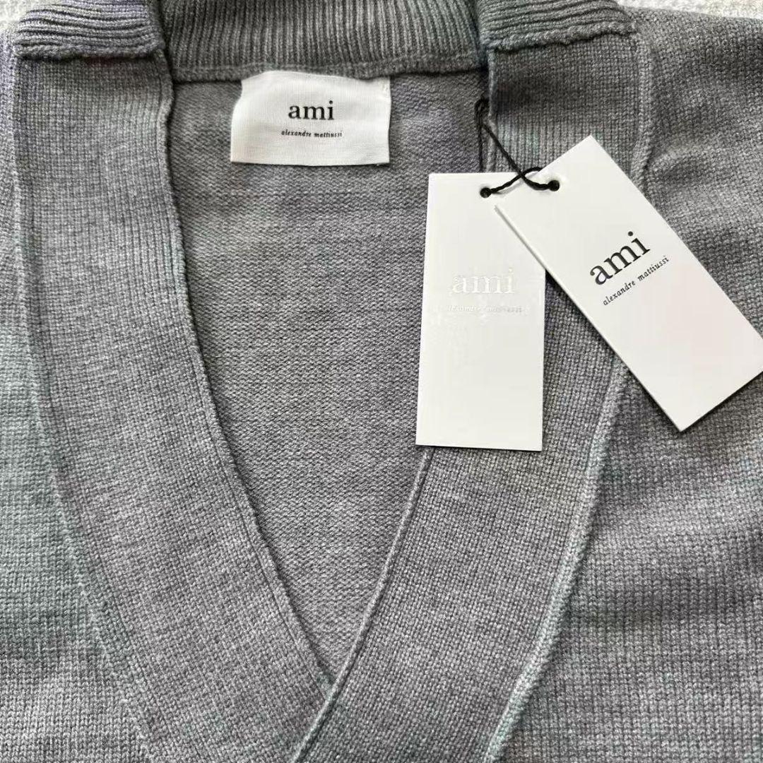 AMI PARIS ニットセーター ハート 男女兼用 M グレー