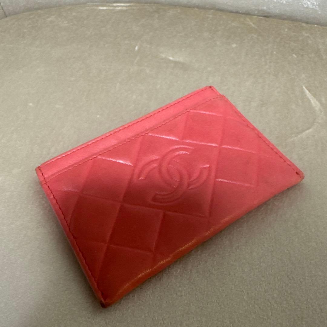 CHANEL ピンク　キルティング 名刺入れ