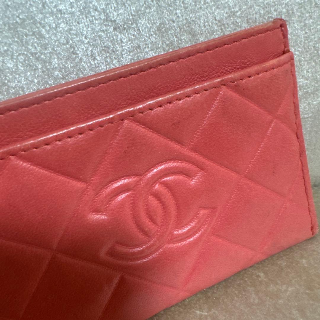 CHANEL ピンク　キルティング 名刺入れ