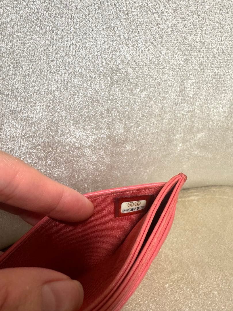 CHANEL ピンク　キルティング 名刺入れ