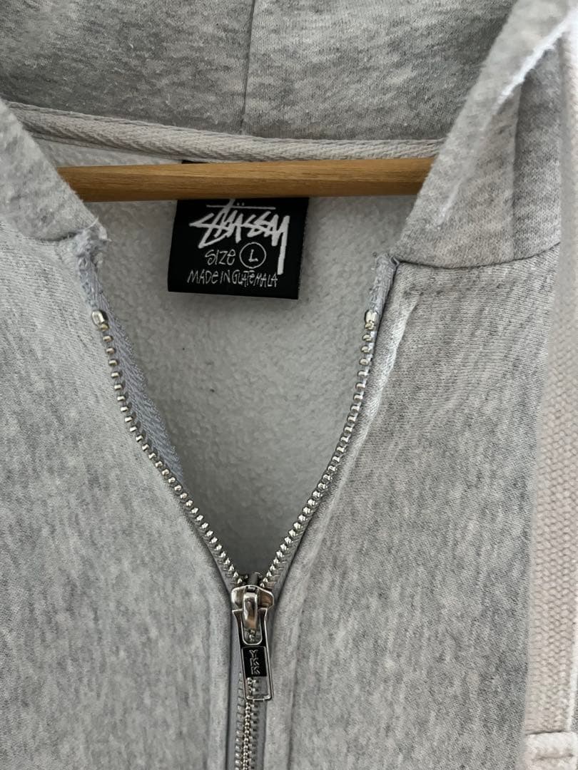 Stussy グレー フルジップパーカー Lサイズ