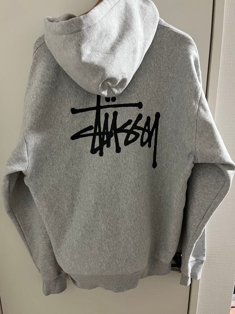 Stussy グレー フルジップパーカー Lサイズ