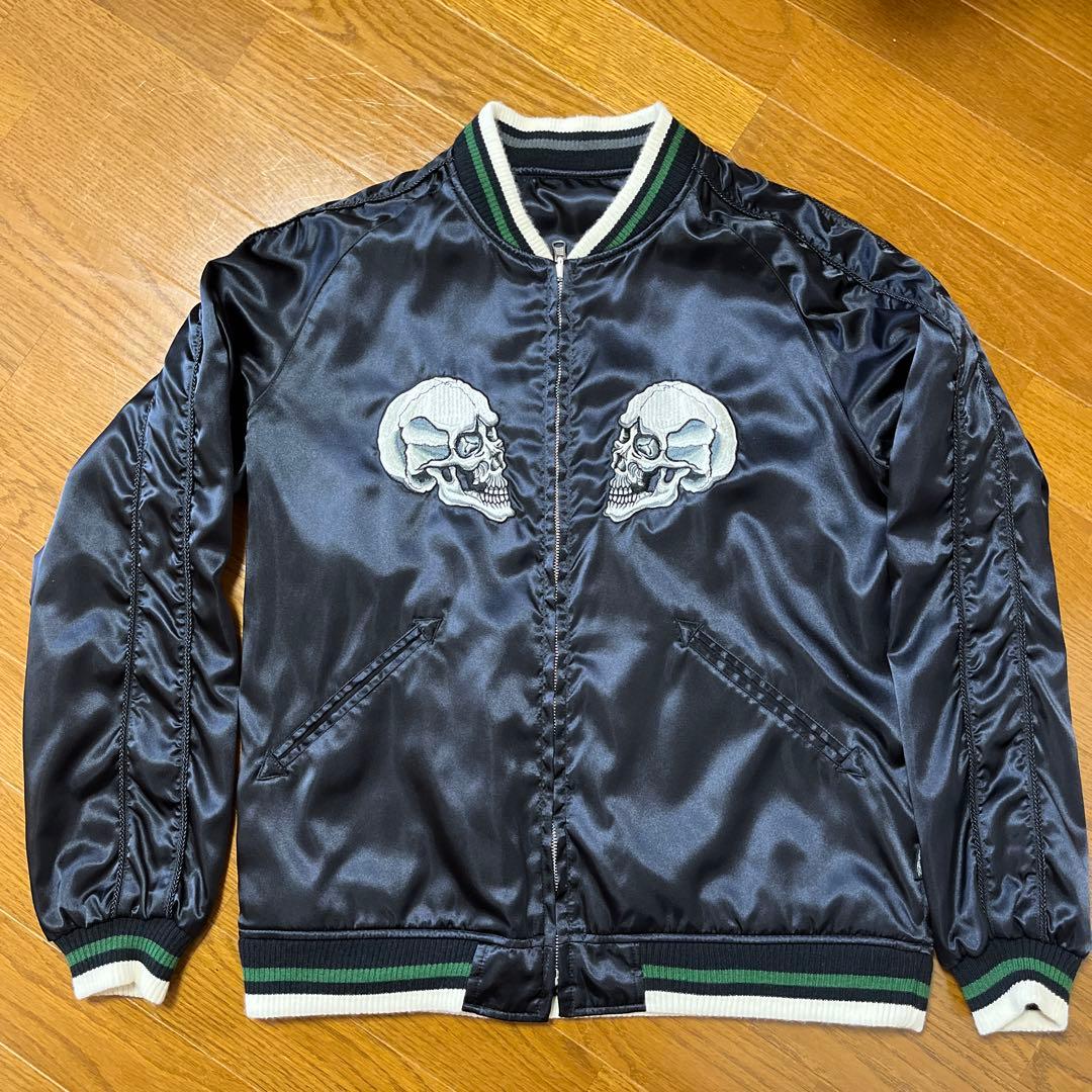 Stussy スカル刺繍 リバーシブル　スカジャン　Sサイズ　状態良