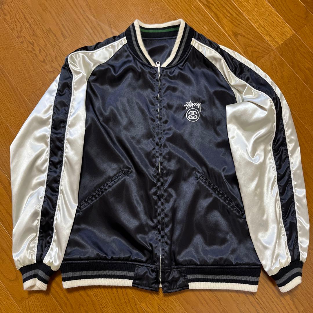 Stussy スカル刺繍 リバーシブル　スカジャン　Sサイズ　状態良