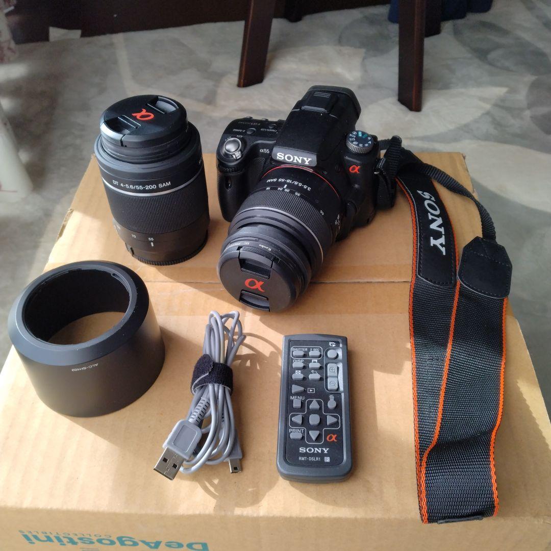 Sony α55 デジタルカメラ + DT 55-200mmレンズ