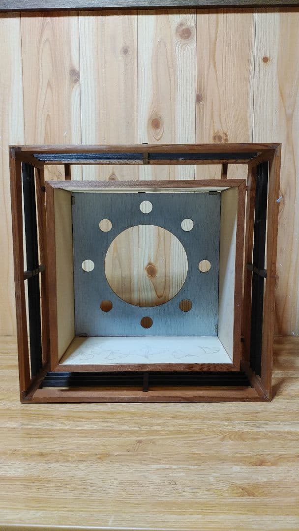 昭和レトロ　ナショナル 松下電工 照明器具 昭和49年頃　木製枠　中古