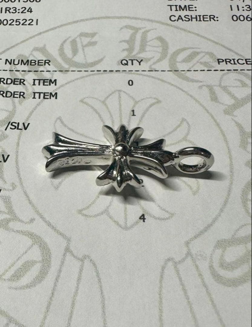 た*く様 クロムハーツ　タイニーファット　チャーム　天然パヴェ　インボイス