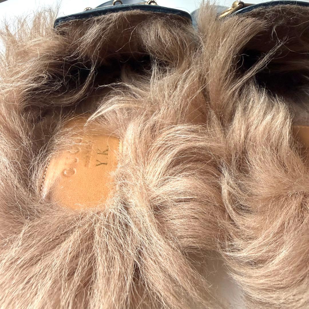 限定価格 GUCCI ホースビットスリッパ ファー