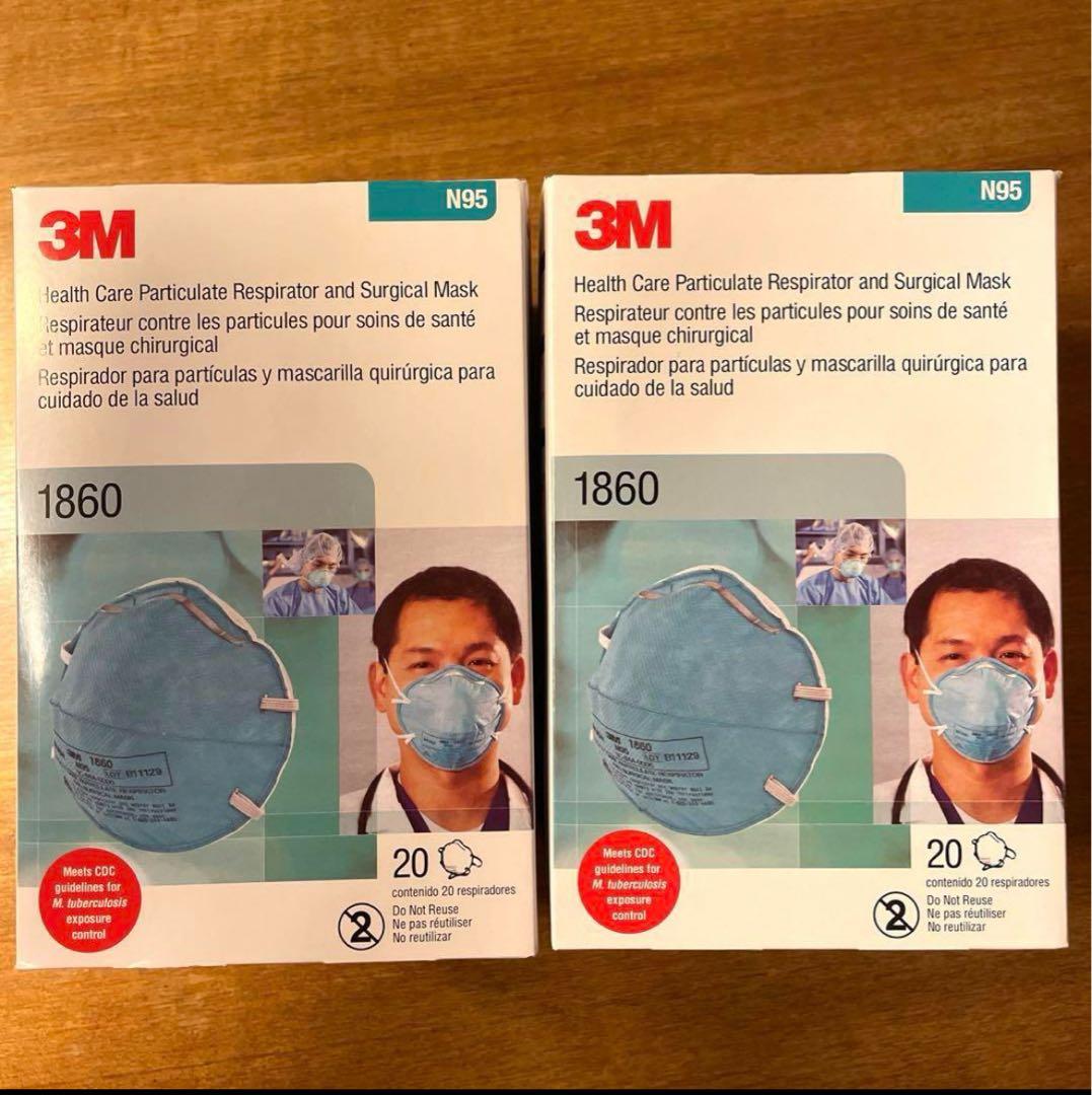 3M N95マスク6箱×4 1860 医療用微粒子サージカルマスク(480枚)