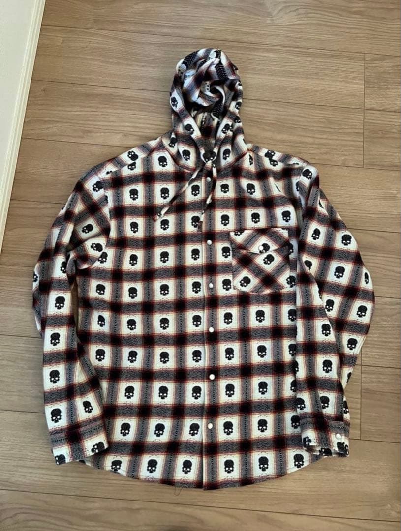 トップス Supreme/Number Nine Hooded Flannel Shirt