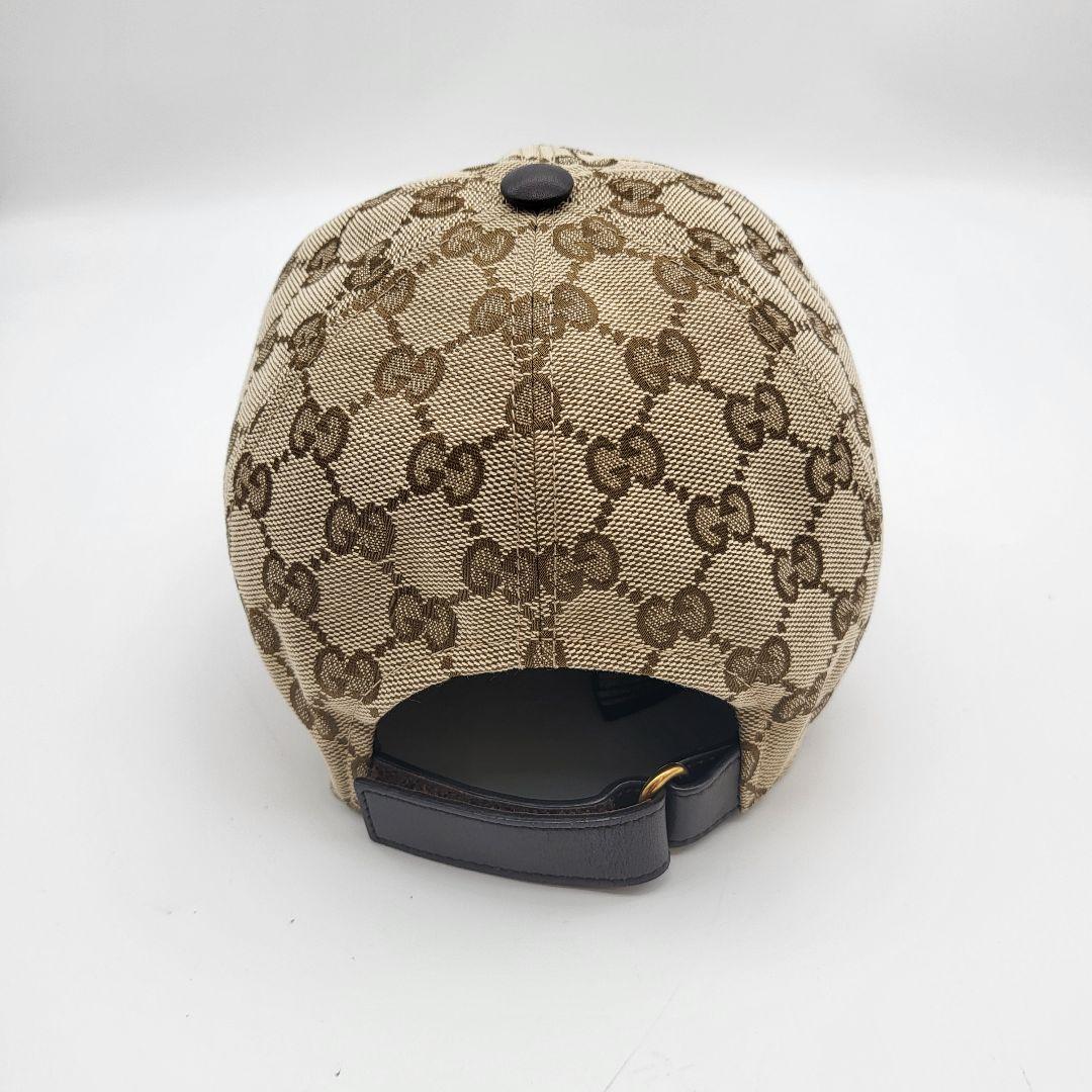 【中古品美品】グッチGUCCI キャップ GGキャンバス Mサイズ 58cm