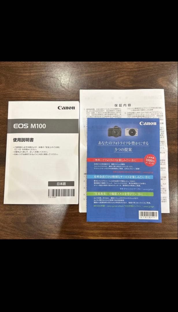 Canon EOS M100 EF-M15-45 IS STM美品ミラーレス一眼