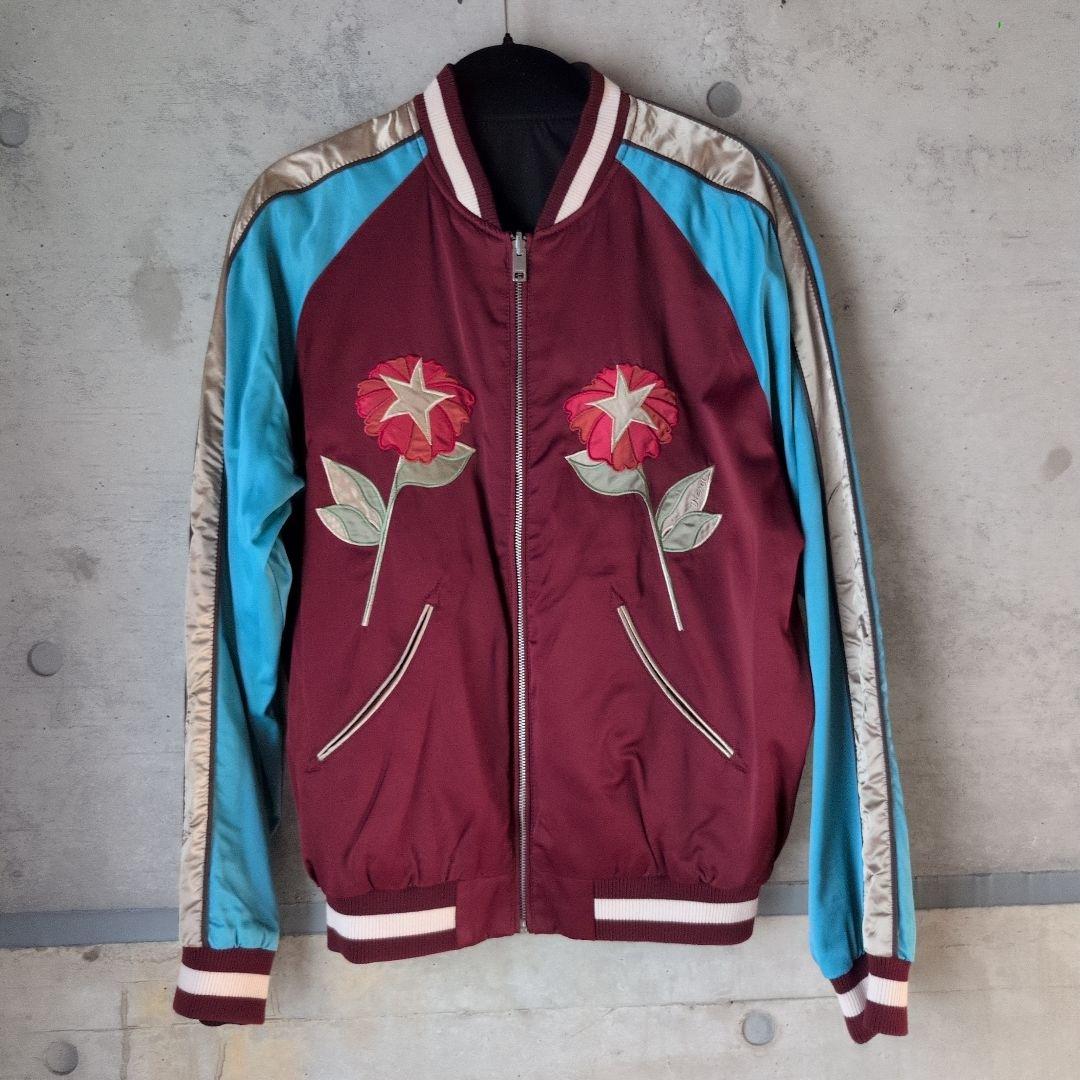 未使用 DIESEL スカジャン 花と星の刺繍